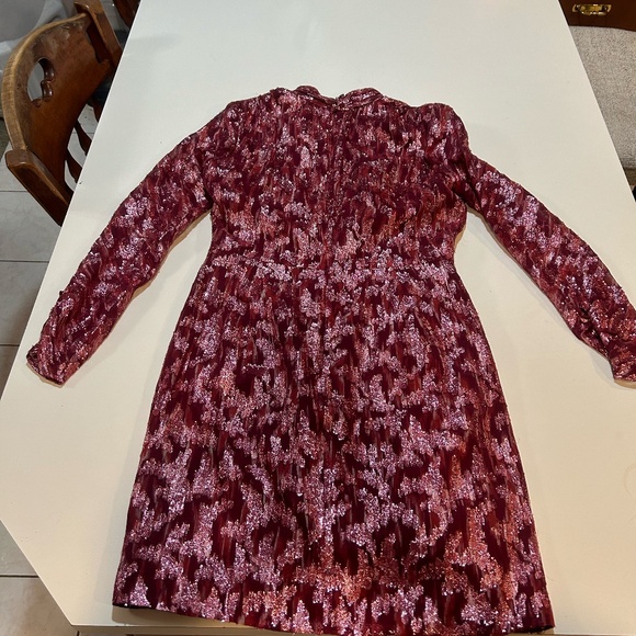 Jonathan Simkhai Metallic Vine Jacquard Mock Neck Dress - Picture 12 of 16